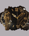 Siyah-Gold Geode Epoksi Duvar Saati